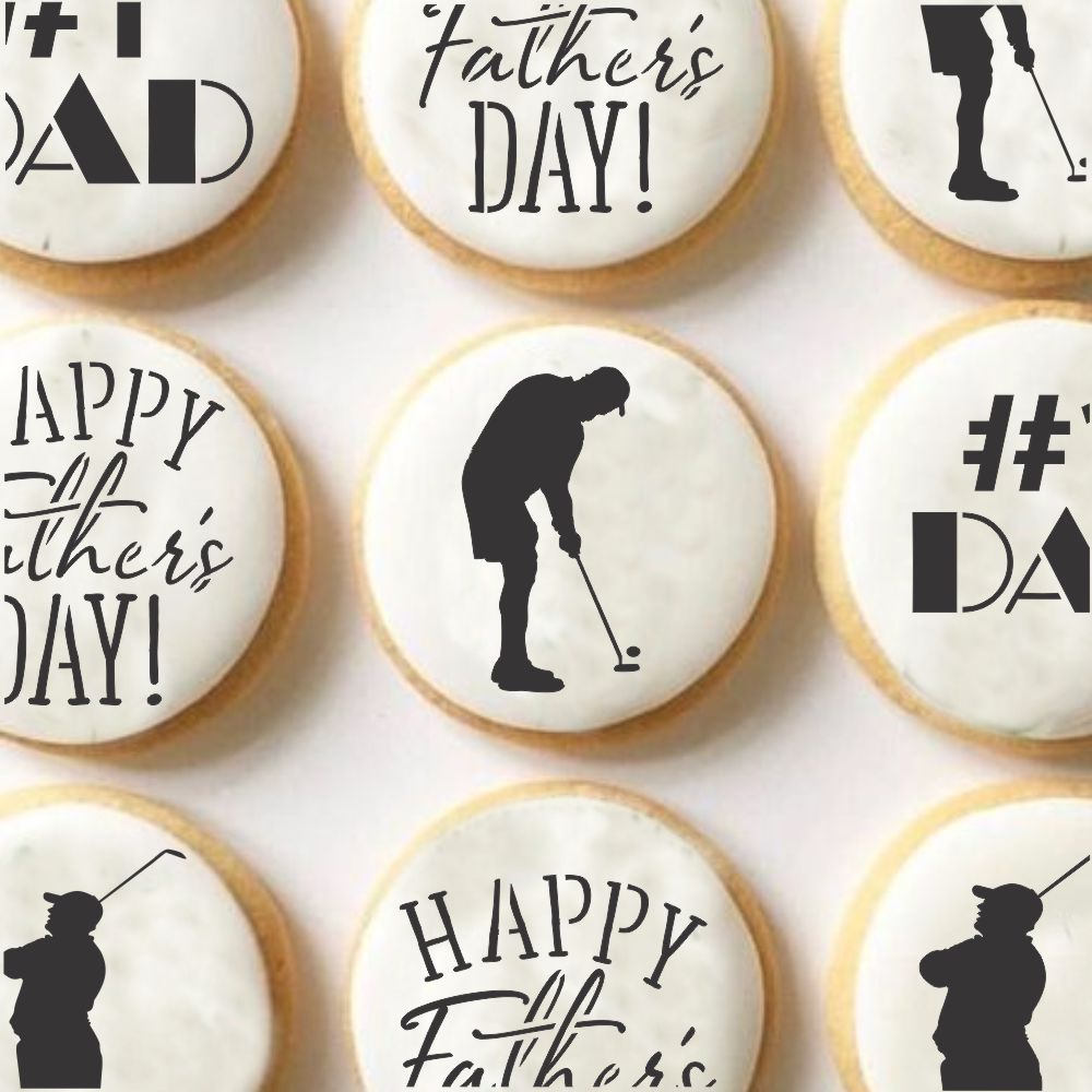 Golf Dad Cookie Stencil