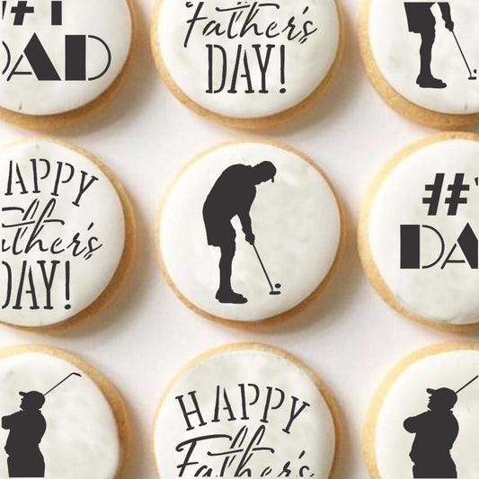 Golf Dad Cookie Stencil