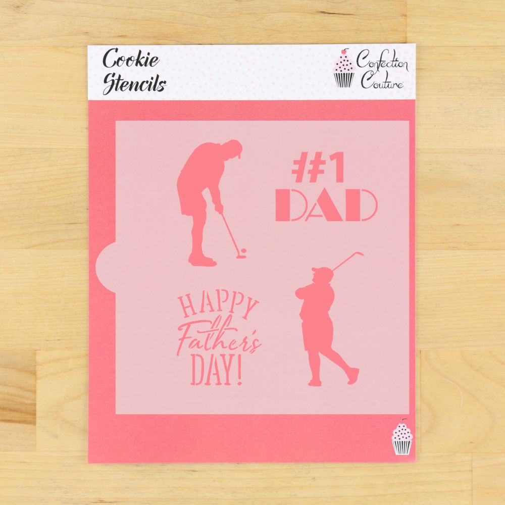 Golf Dad Cookie Stencil