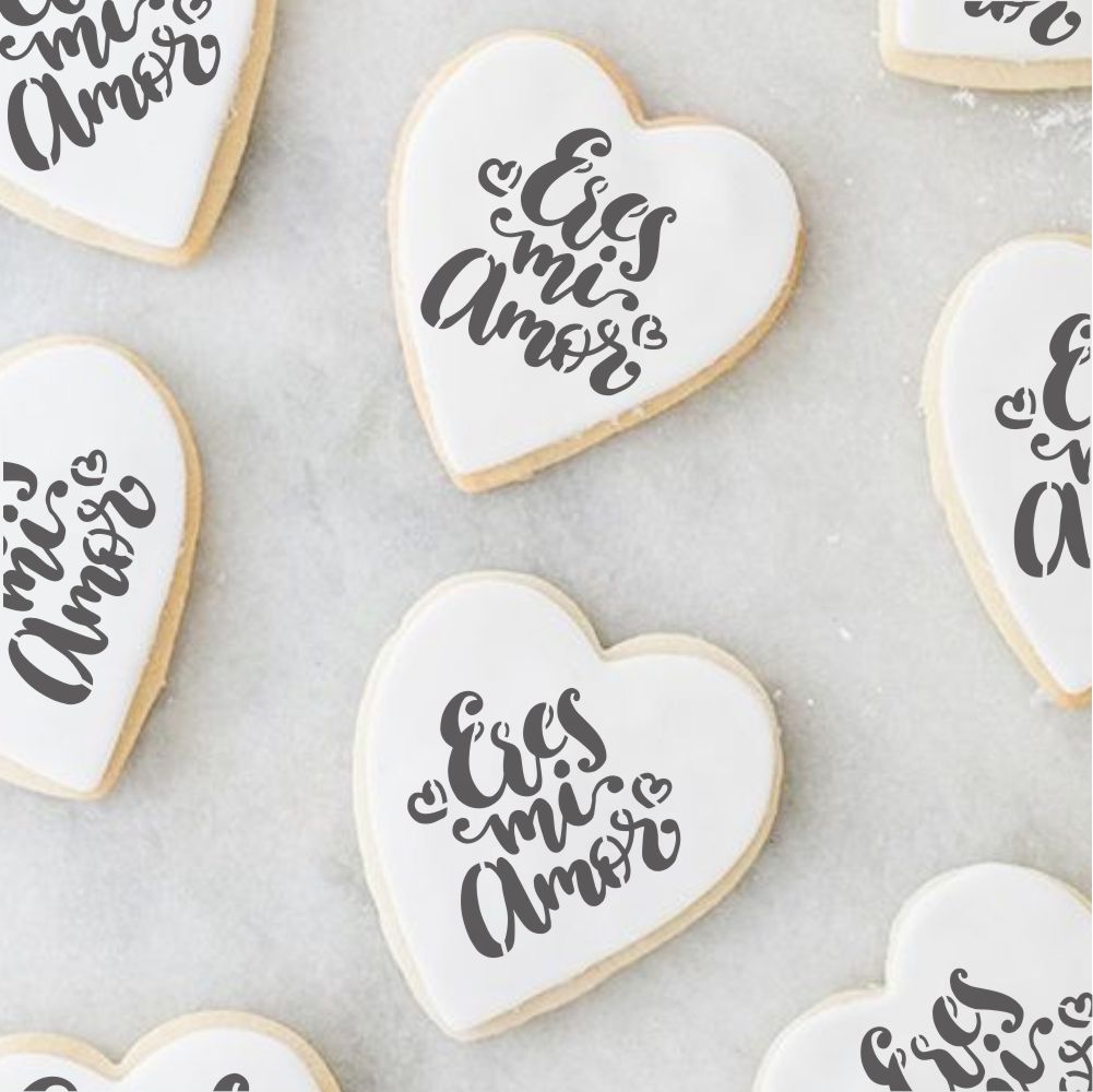 Eres Mi Amor Cookie Stencil