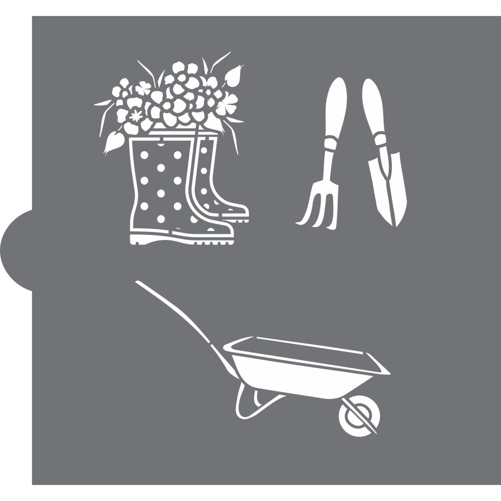 Garden Elements Cookie Stencil