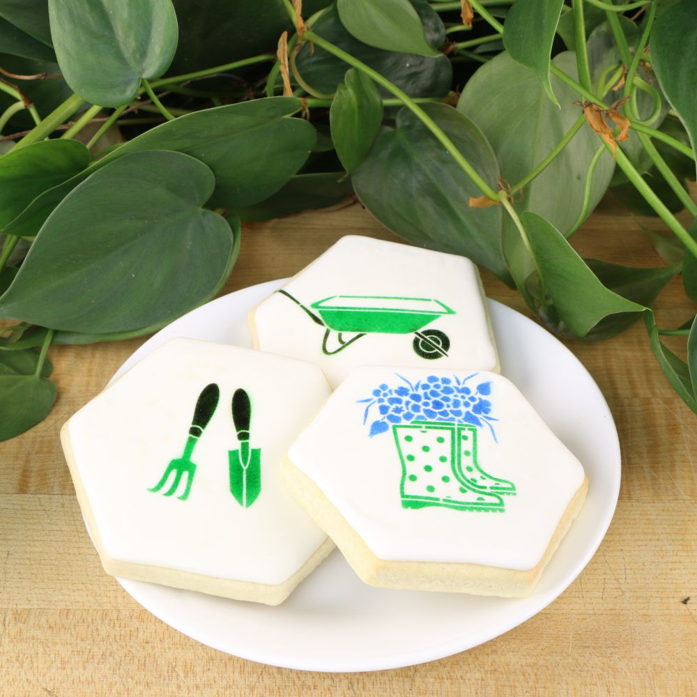 Garden Elements Cookie Stencil