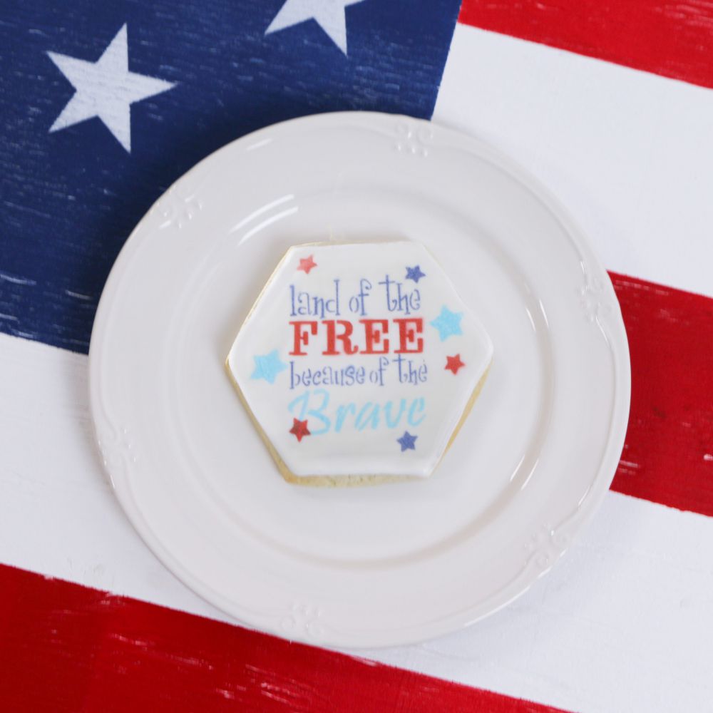 Land of the Free Cookie Stencil