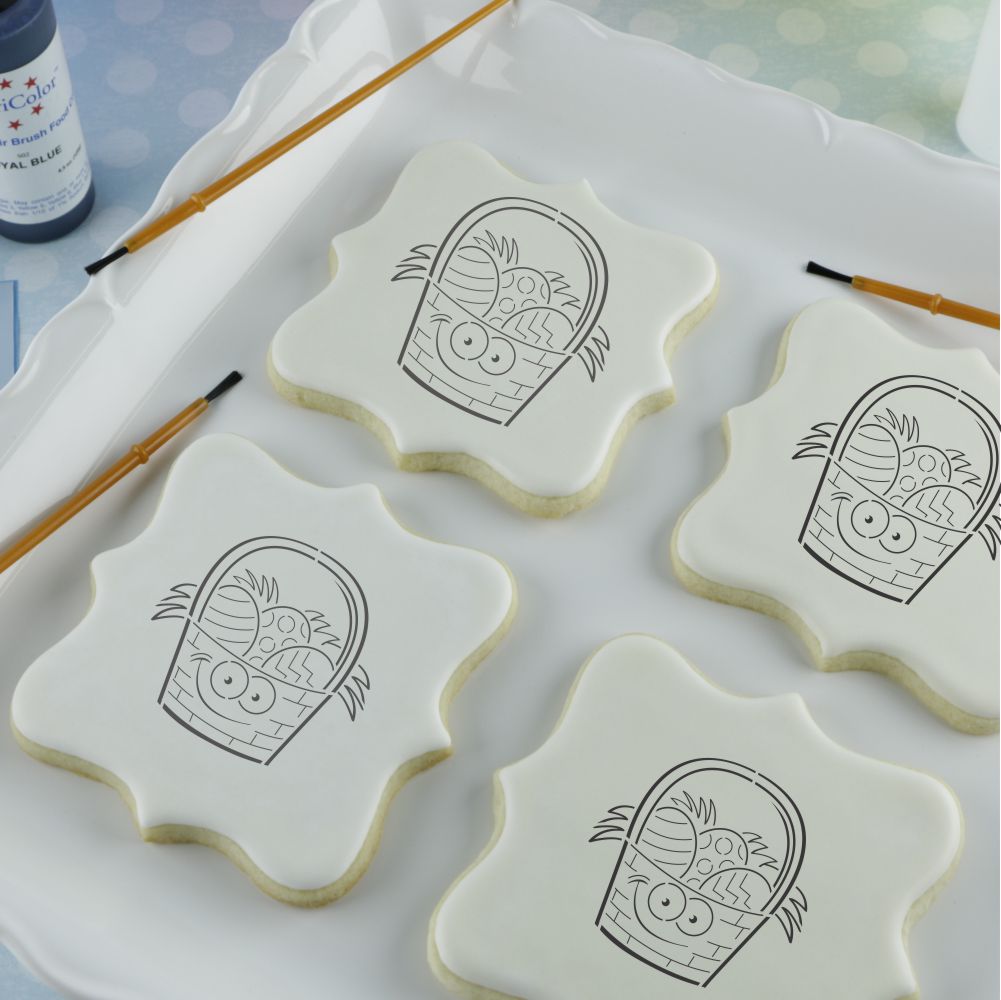 Easter Basket Paint Your Own Cookies