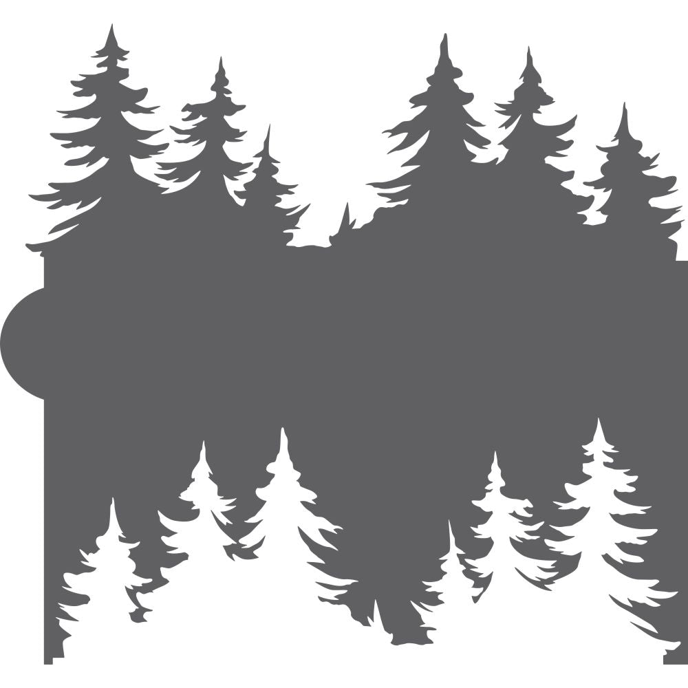 PIne Tree Cookie Stencil Edger