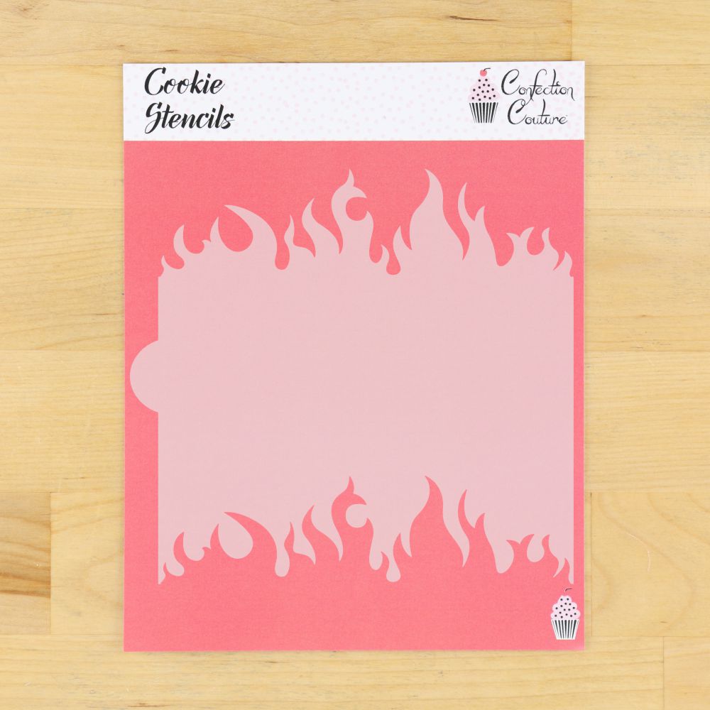 Flames Cookie Stencil Edger