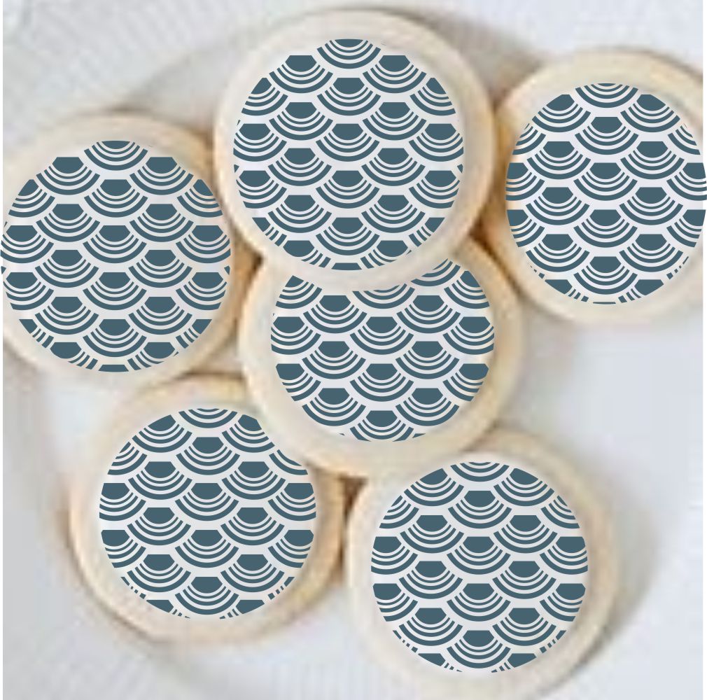 Japanese Wave Background Cookie Stencil