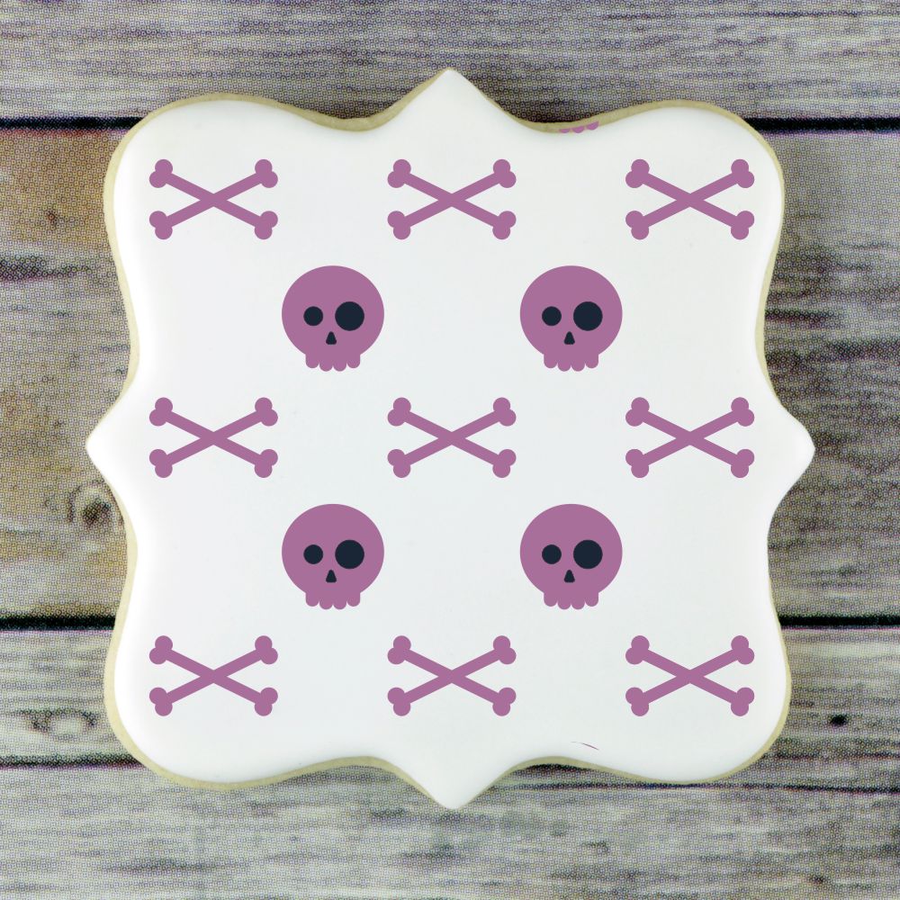 Halloween Skull and Bones Stencil