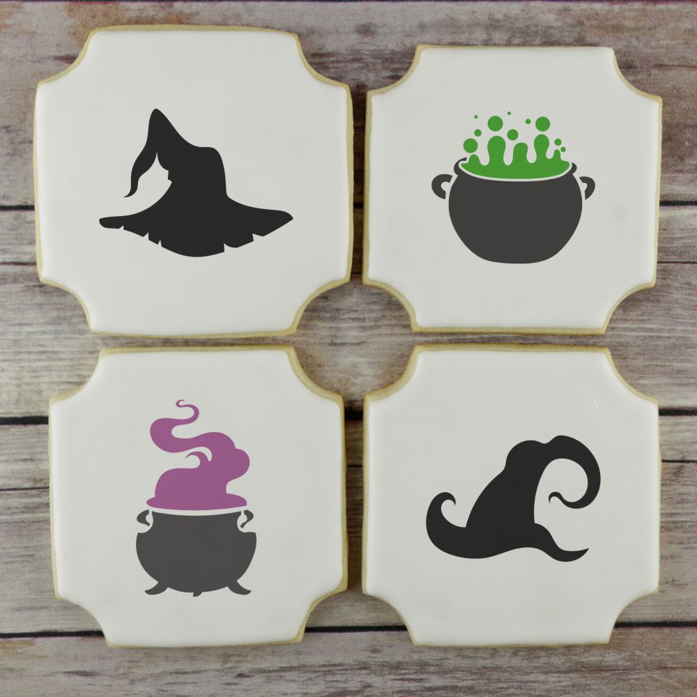 Witch Cauldron Halloween Cookie Stencil