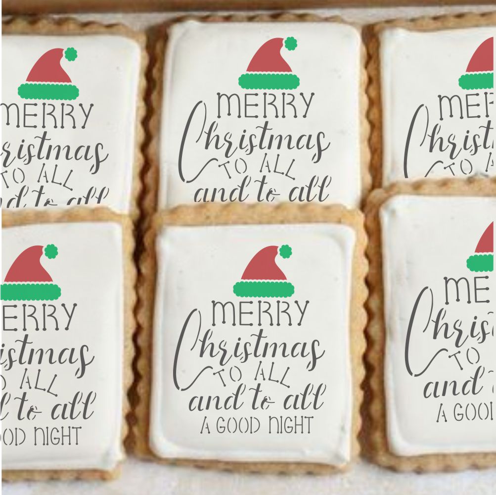 Merry Christmas to All Decorated Cookie