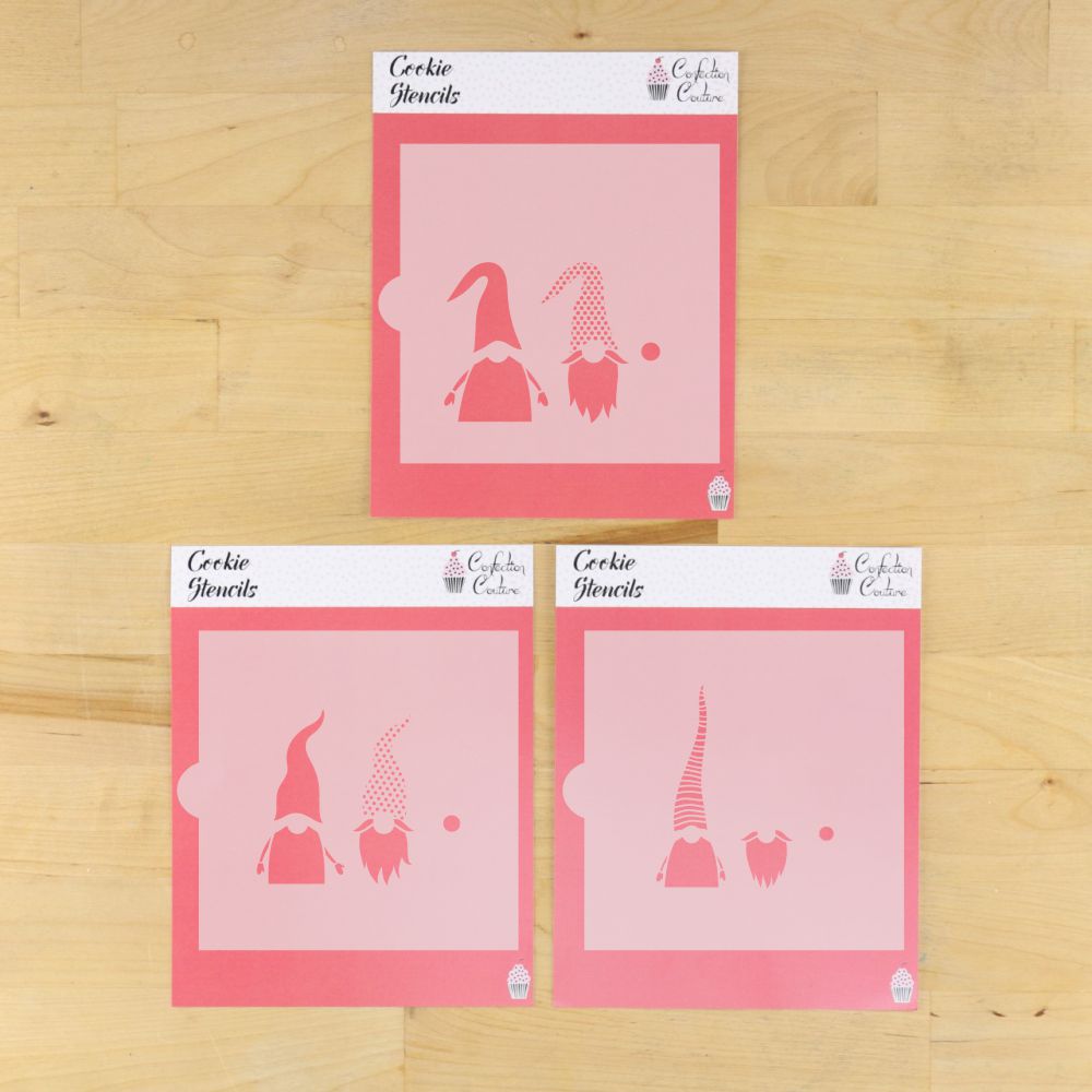 Christmas Gnome 3 Piece Cookie Stencil