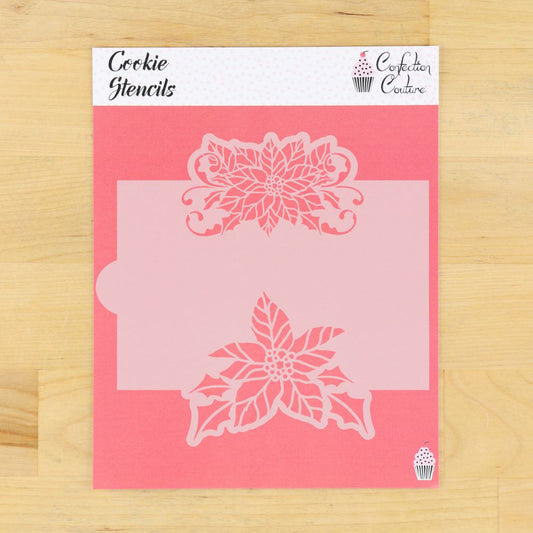 Poinsettia Cookie Stencil Edger & Border