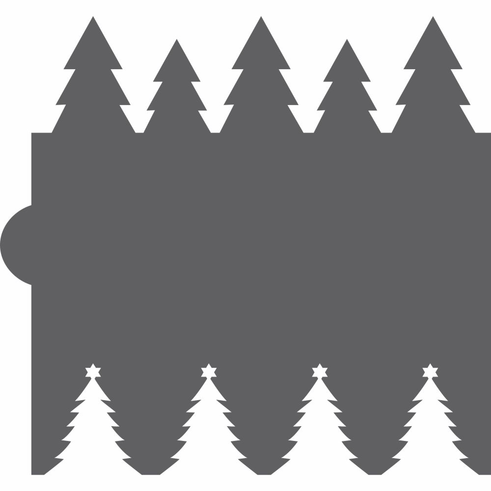 Christmas Trees Cookie Stencil Edger & Border