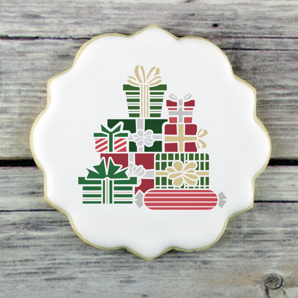 Wrapped Presents Cookie Stencil