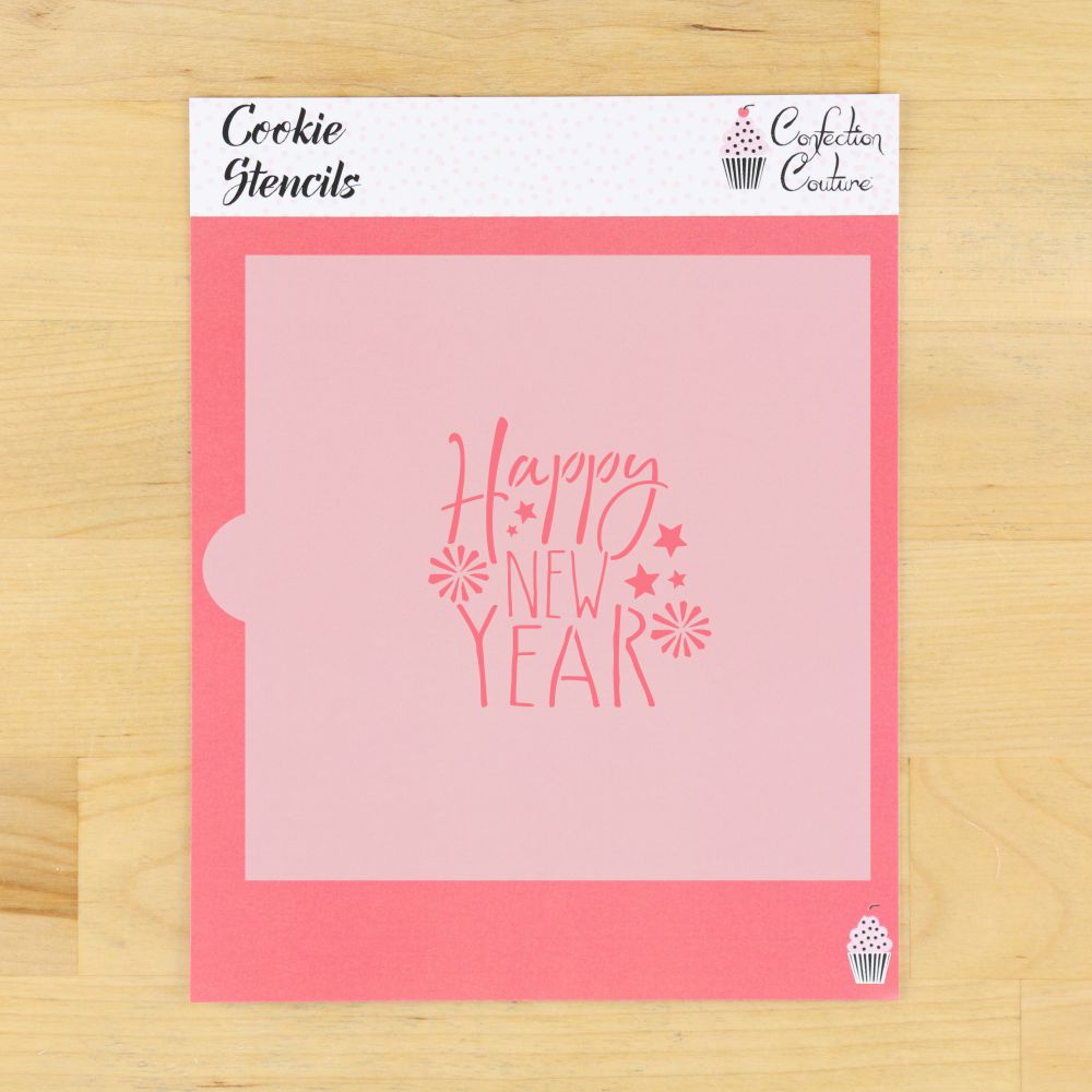 Happy New Year Cookie Stencil