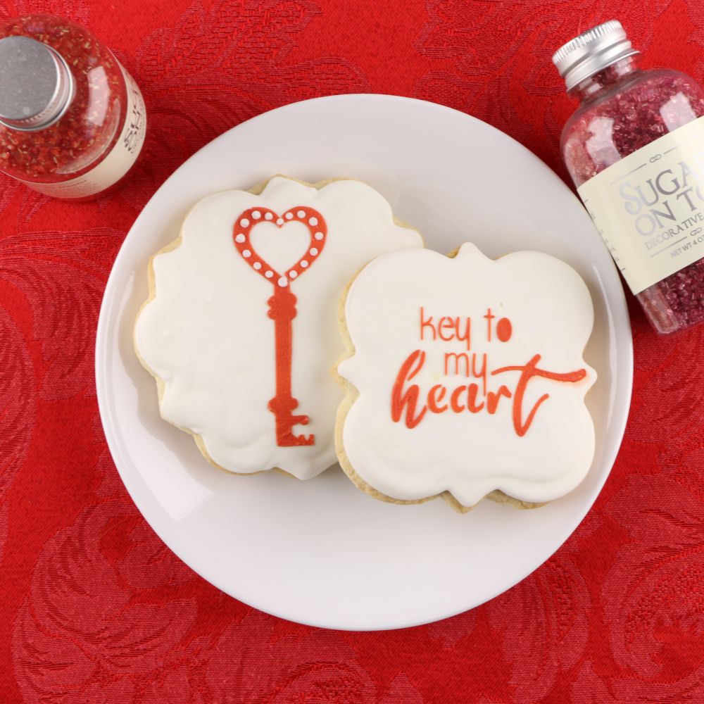 Key to My Heart Cookie Stencil
