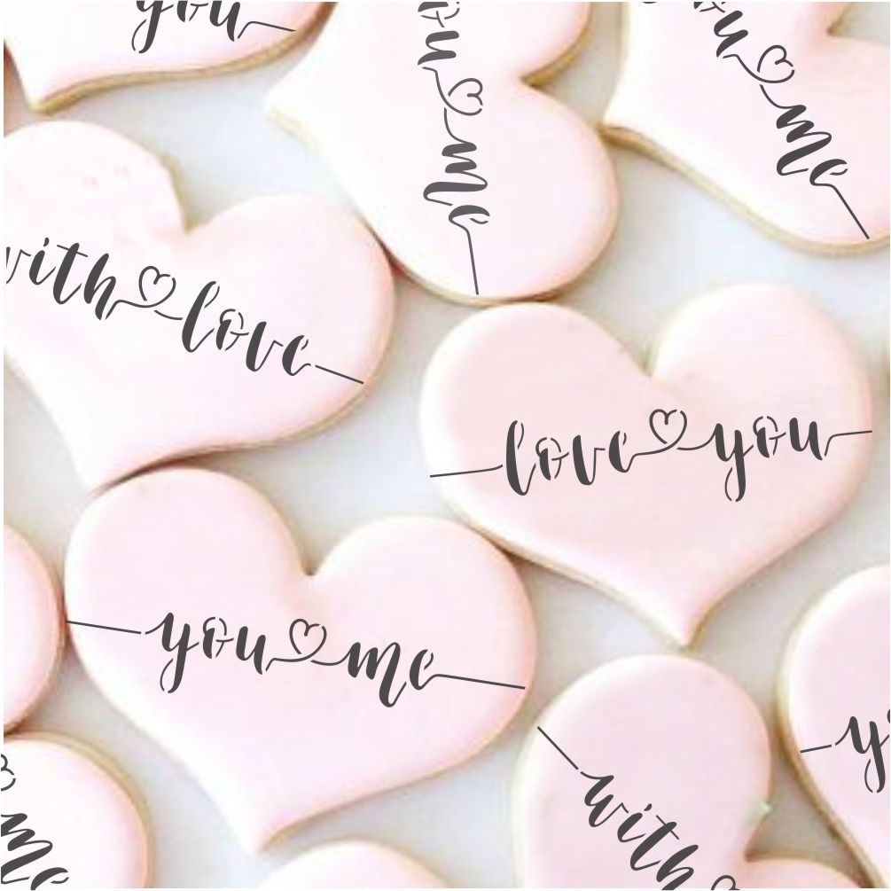 Happy Valentines Day Cookie Stencil