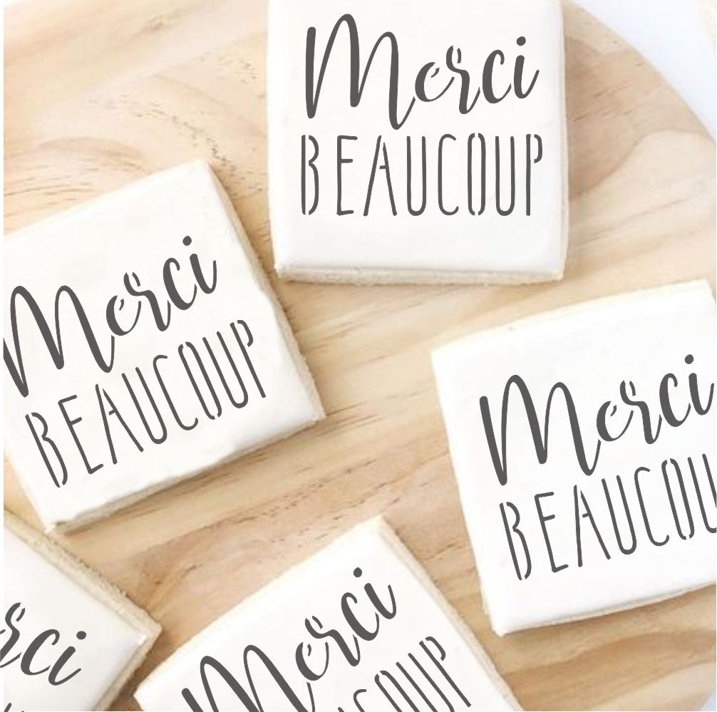 Merci Beaucoup Cookie Stencils