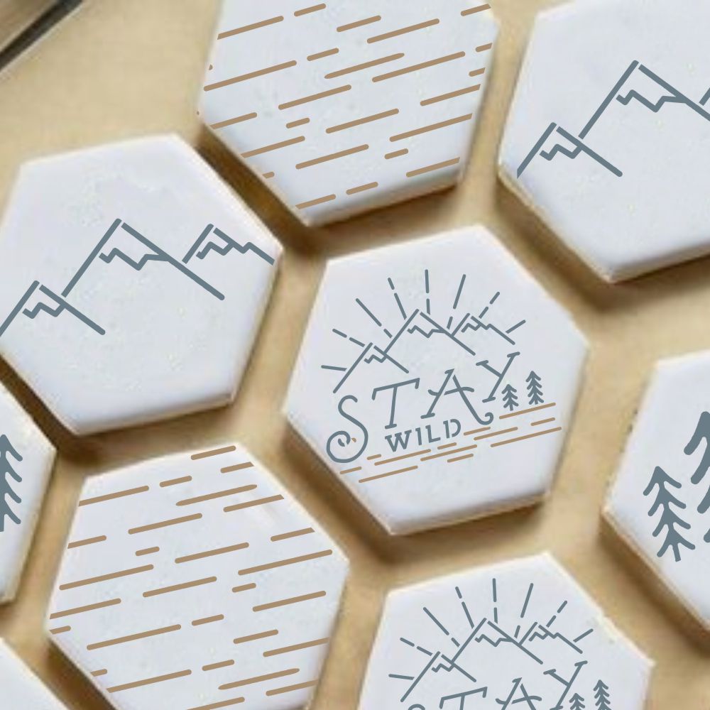 Stay Wild 3 Piece Cookie Stencil Set