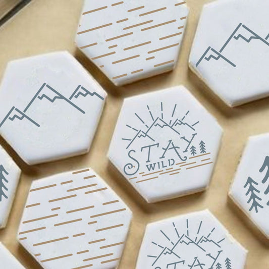 Stay Wild 3 Piece Cookie Stencil Set