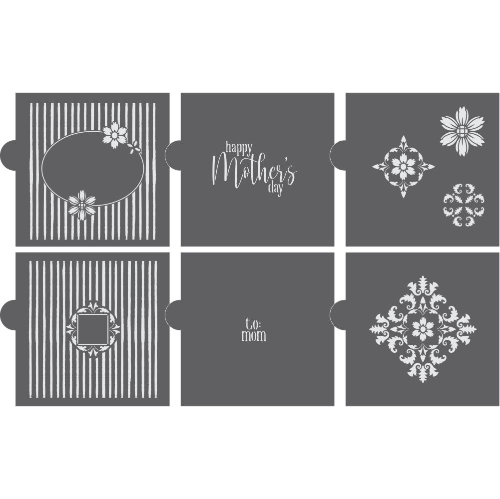 Mother's Day Cookie Confection Collection Stencil Set