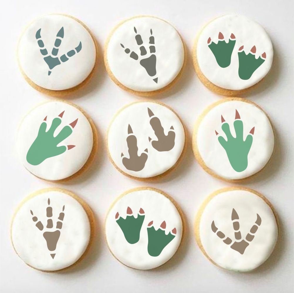 Dinosaur Tracks Cookie Stencil
