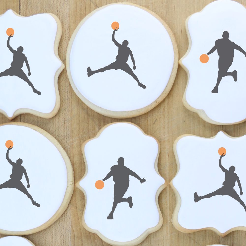 Basketball Players Cookie Stencil