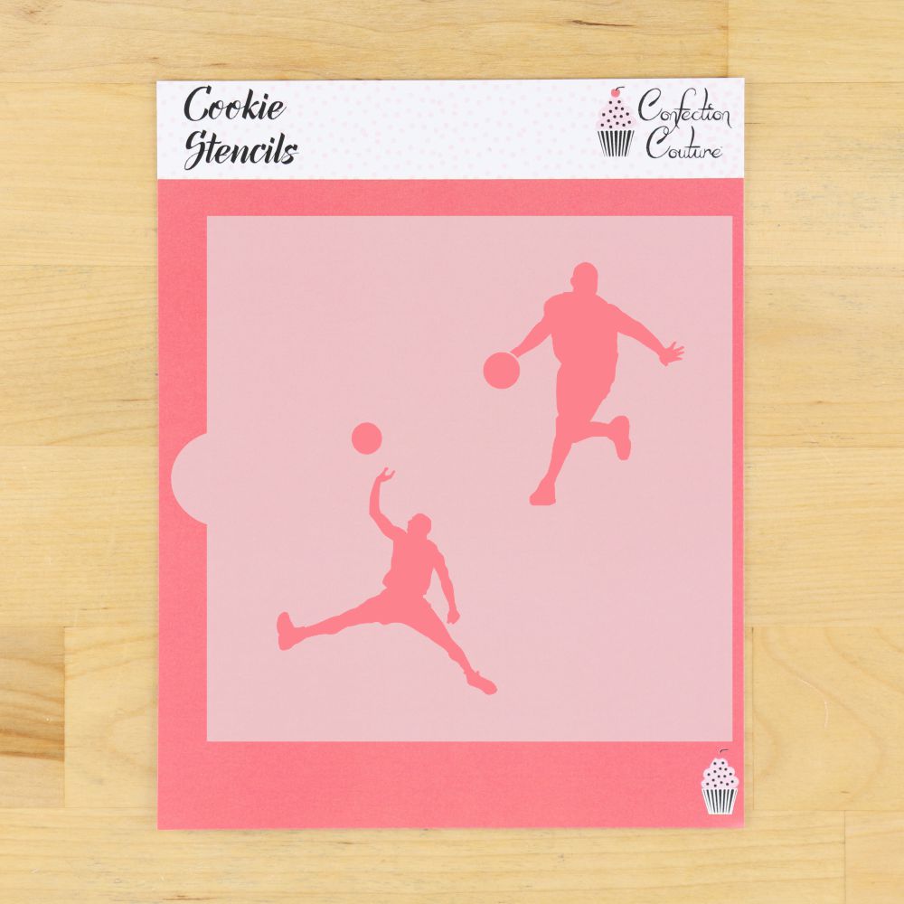 Basketball Players Cookie Stencil
