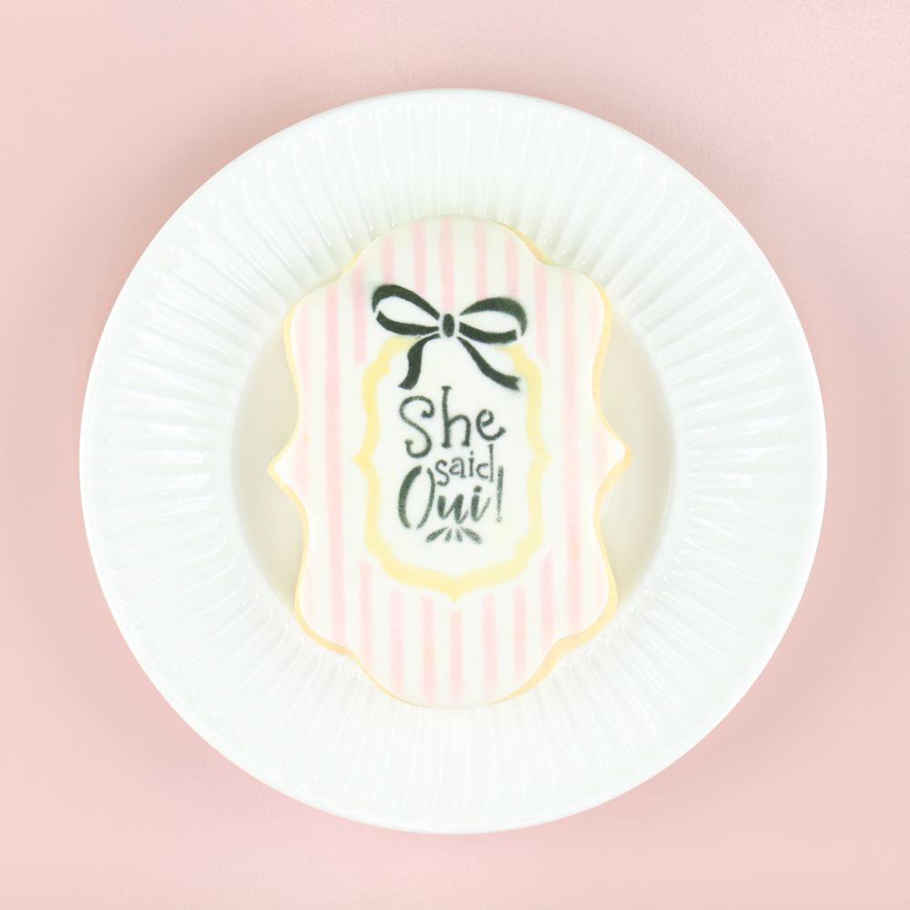 Parisian themed She Said Oui Cookie