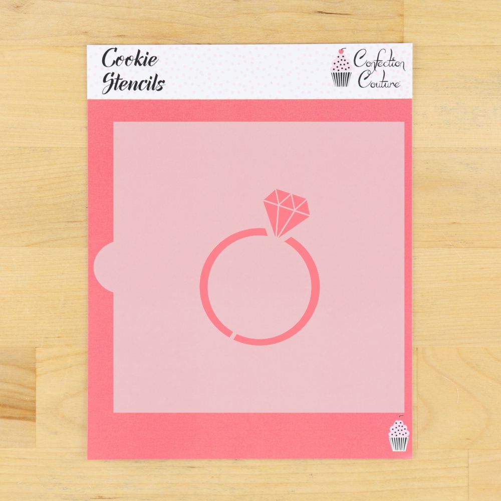 Wedding Ring Cookie Stencil