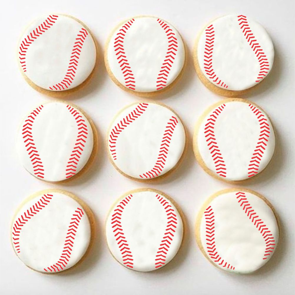 Baseball and softball Decorated Cookies