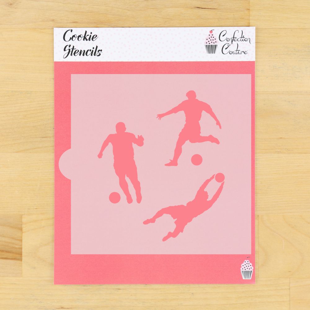 Soccer Players Cookie Stencil