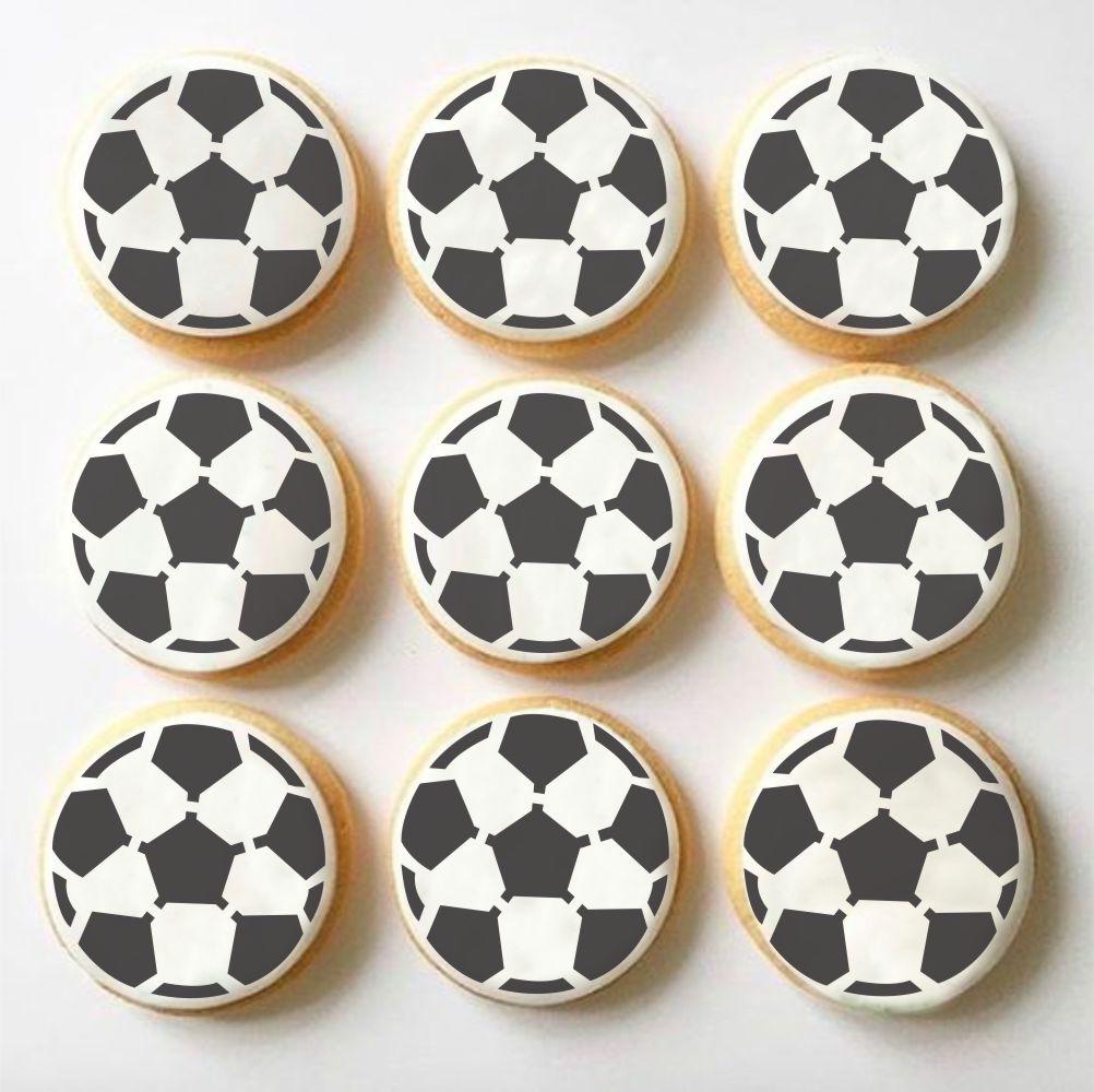 Soccer Ball Stencil for Cookies and Cakes – Confection Couture Stencils soccer-ball-stencil-for-cookies-and-cakes-confection-couture-stencils