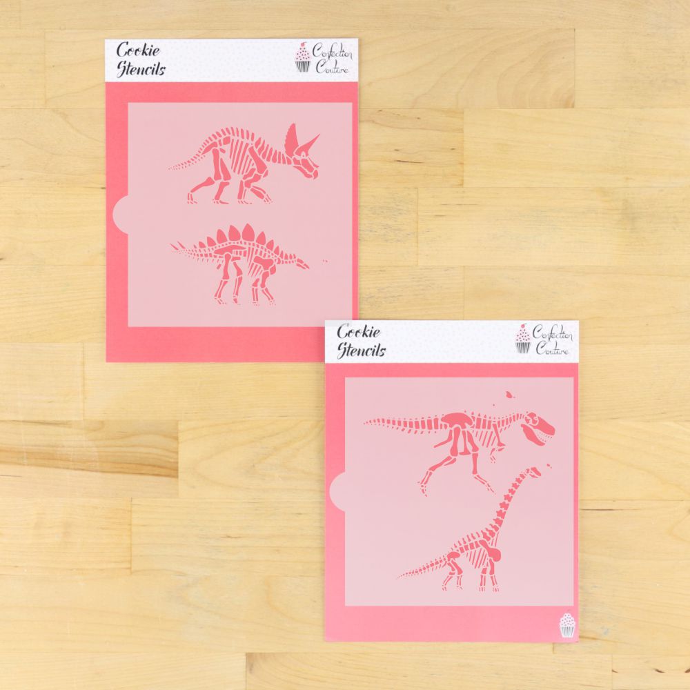 Dinosaur Skeleton Cookie Stencil
