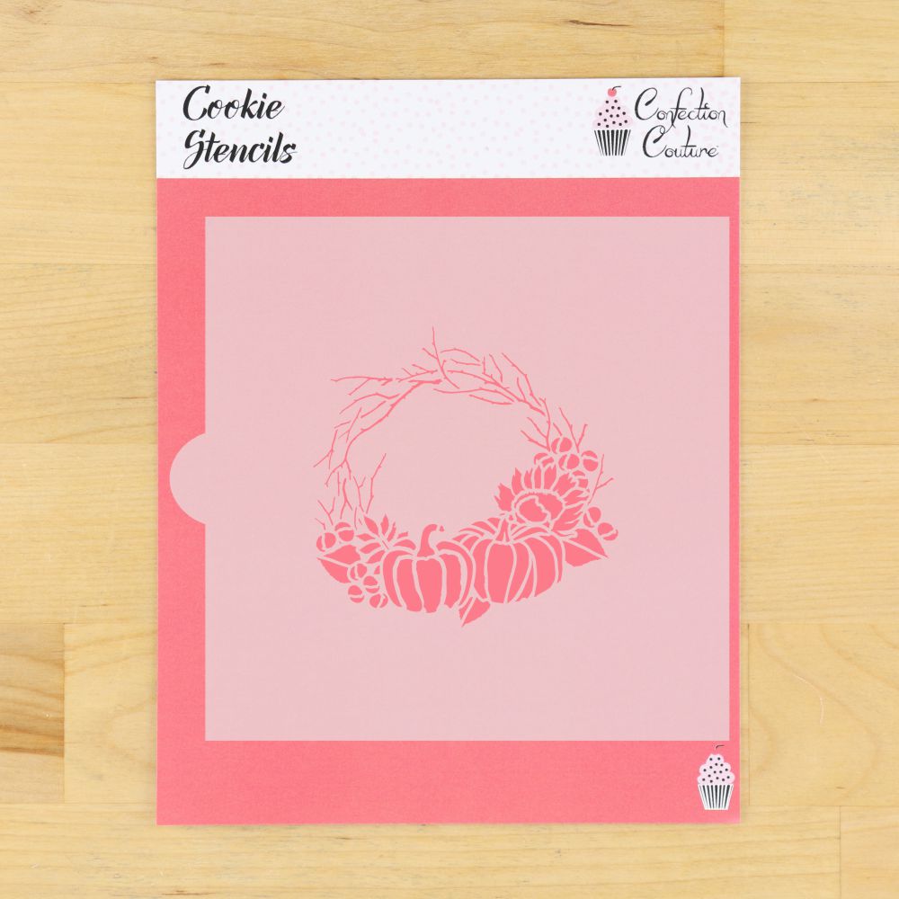 Autumn Wreath Fall Cookie Stencil