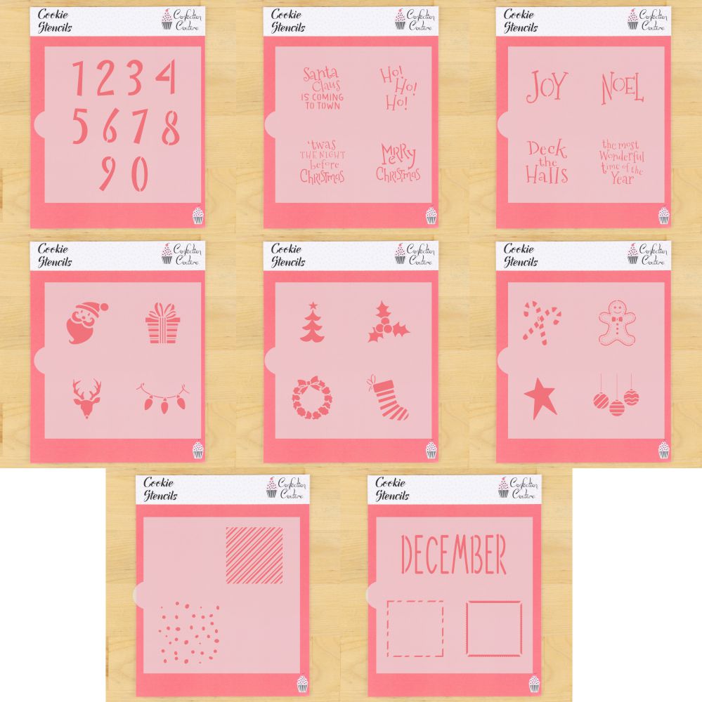 Advent Calendar Cookie Stencils