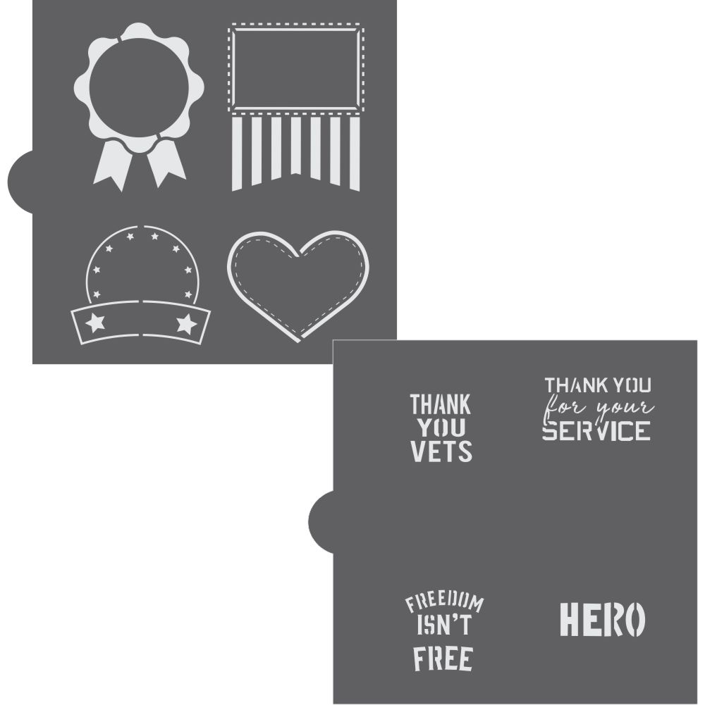 Thank You Veterans Cookie Stencil