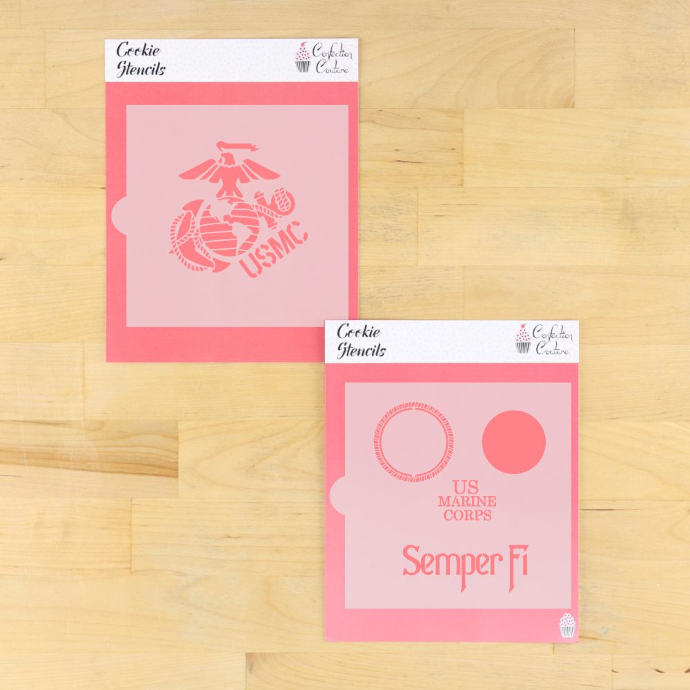 Semper Fi Cookie Stencil Set
