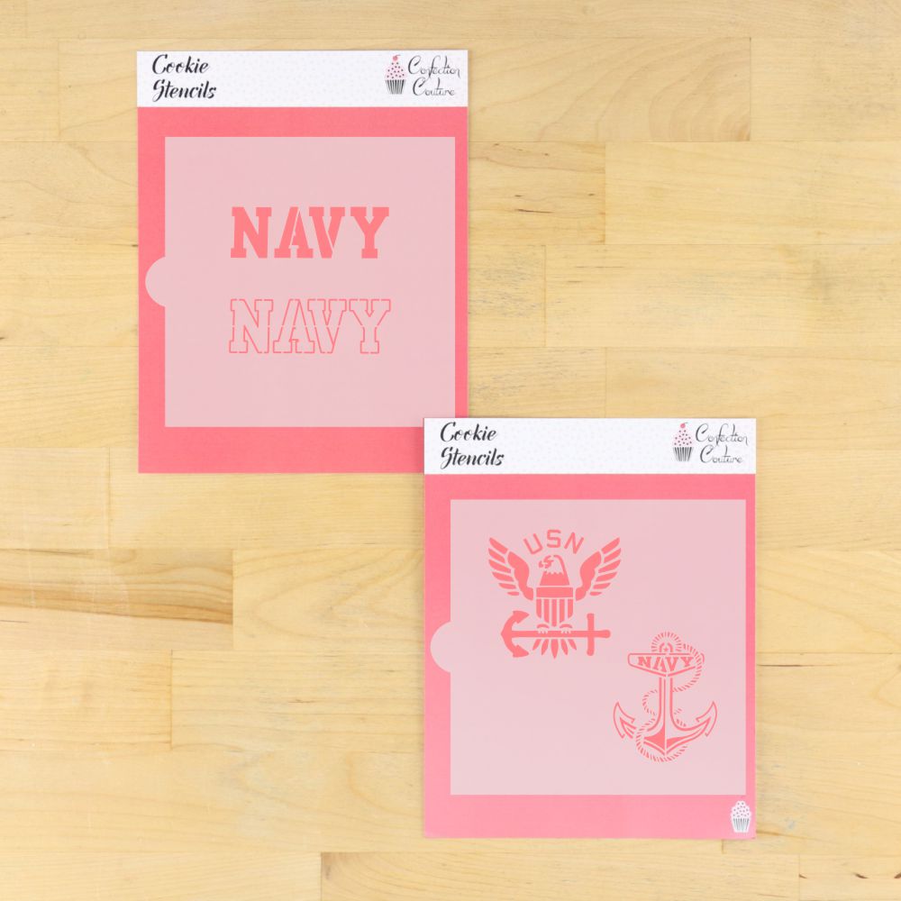 U.S. Navy Cookie Stencil Set With Cookie Cutters