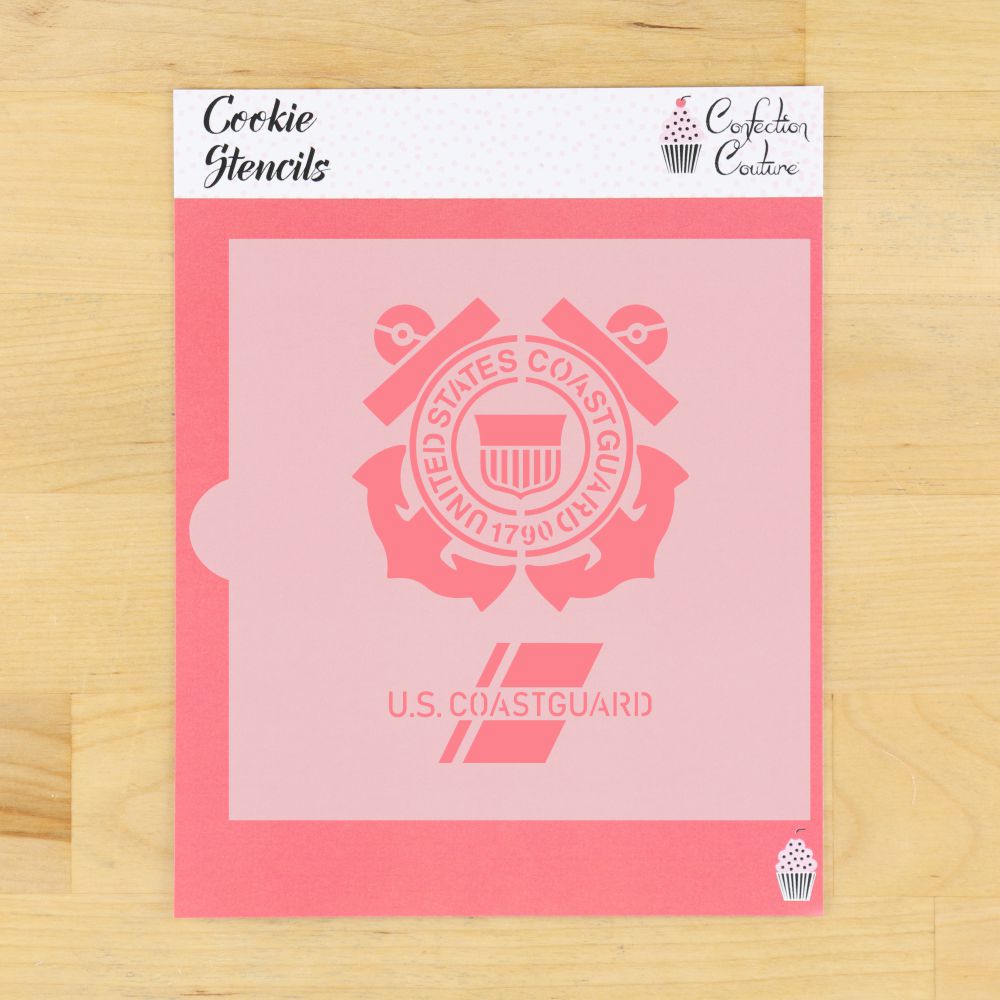 US  Coast Guard Cookie Stencil in package
