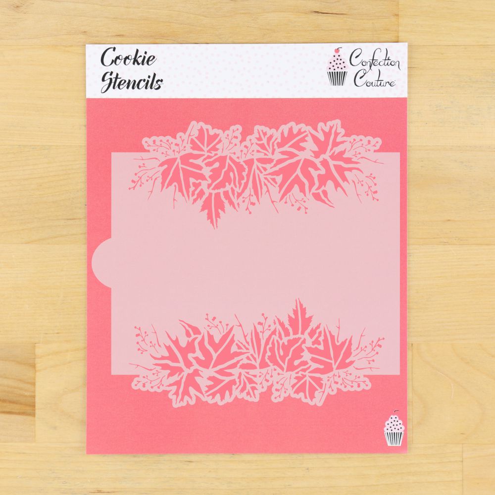 Leaf Garland Fall Cookie Stencil Edger in package