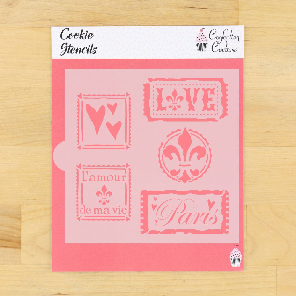 Edit Tickets to Paris Cookie Stencil Set