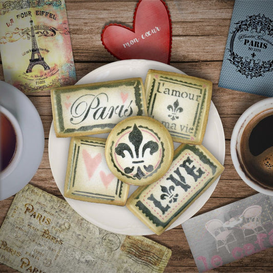 Edit Tickets to Paris Cookie Stencil Set