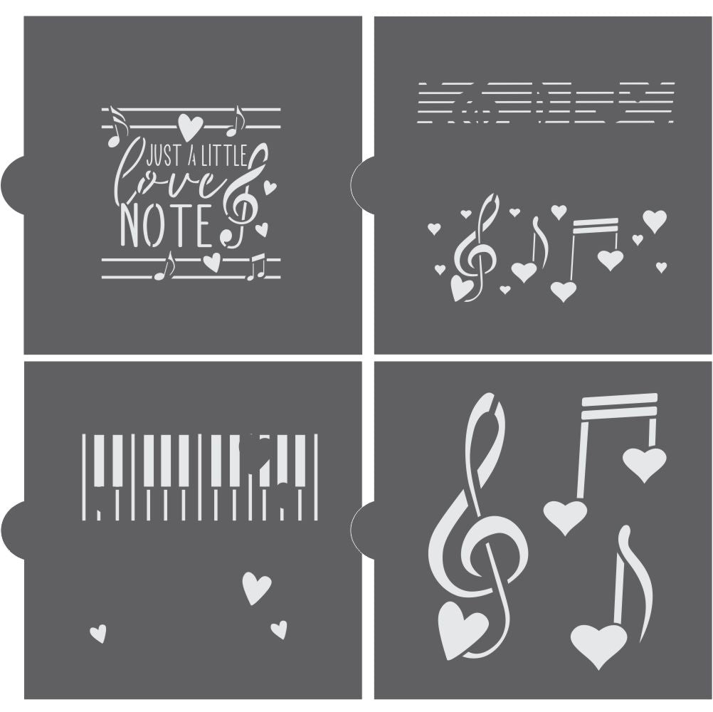 Love Notes Cookie Confection Collection Stencil Set
