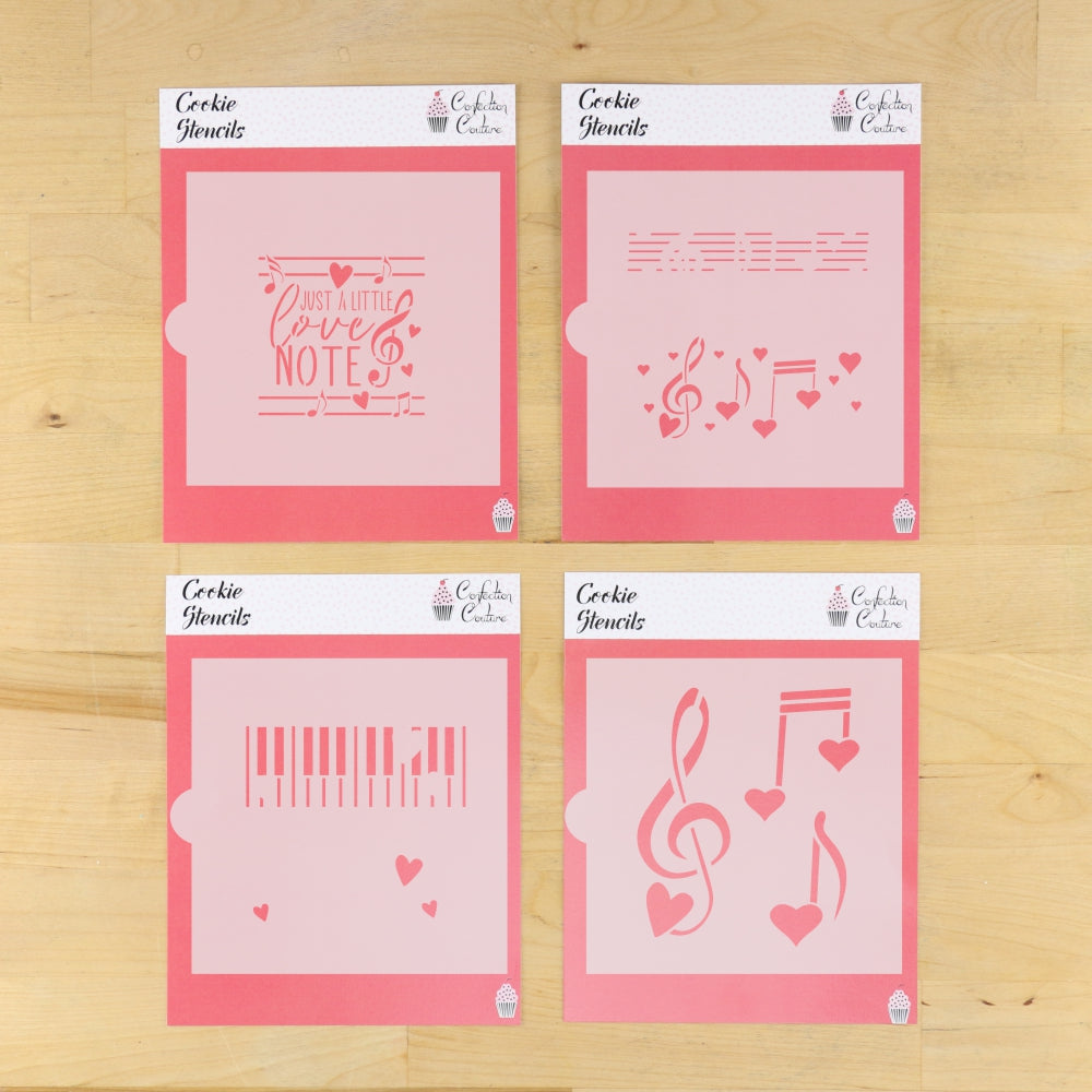 Love Notes Cookie Confection Collection Stencil Set