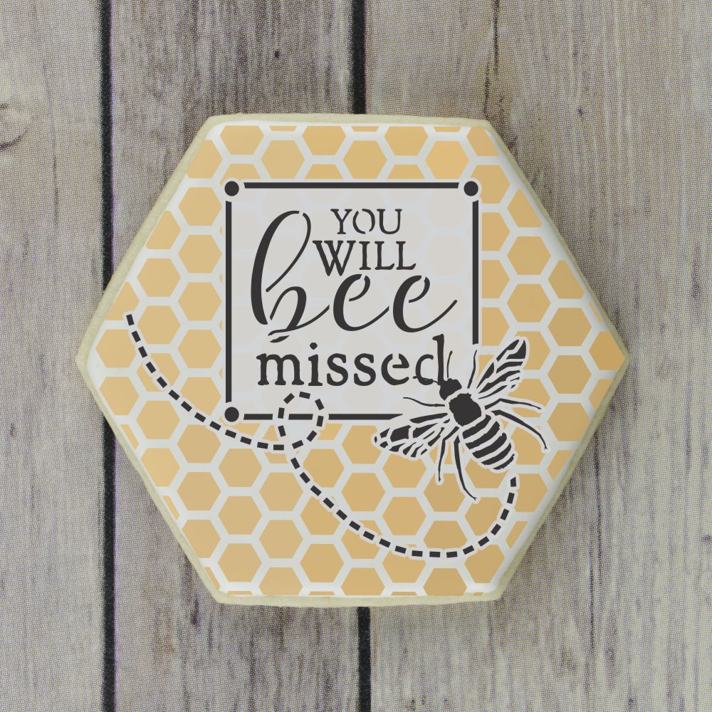 Bee Messages and Frame Cookie Stencil Set