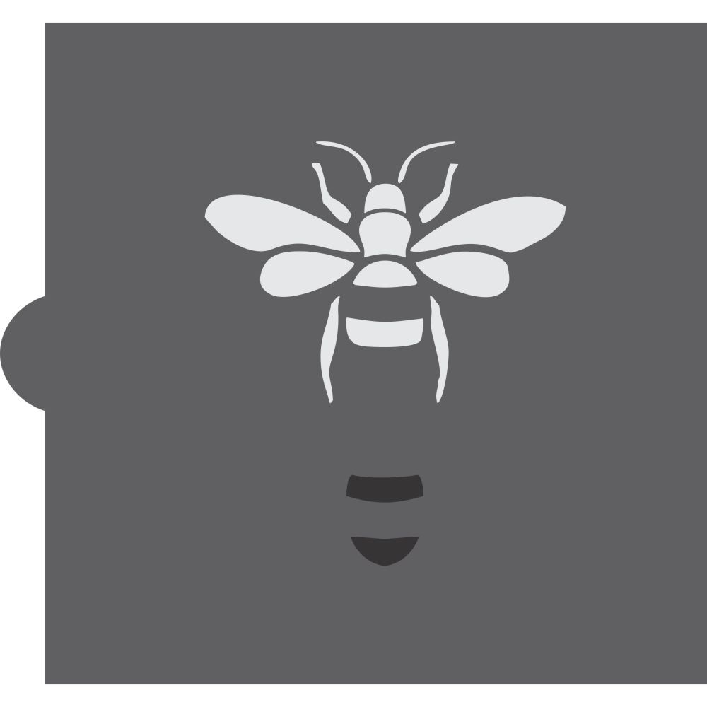 Bee Cookie Stencil With Cookie Cutter