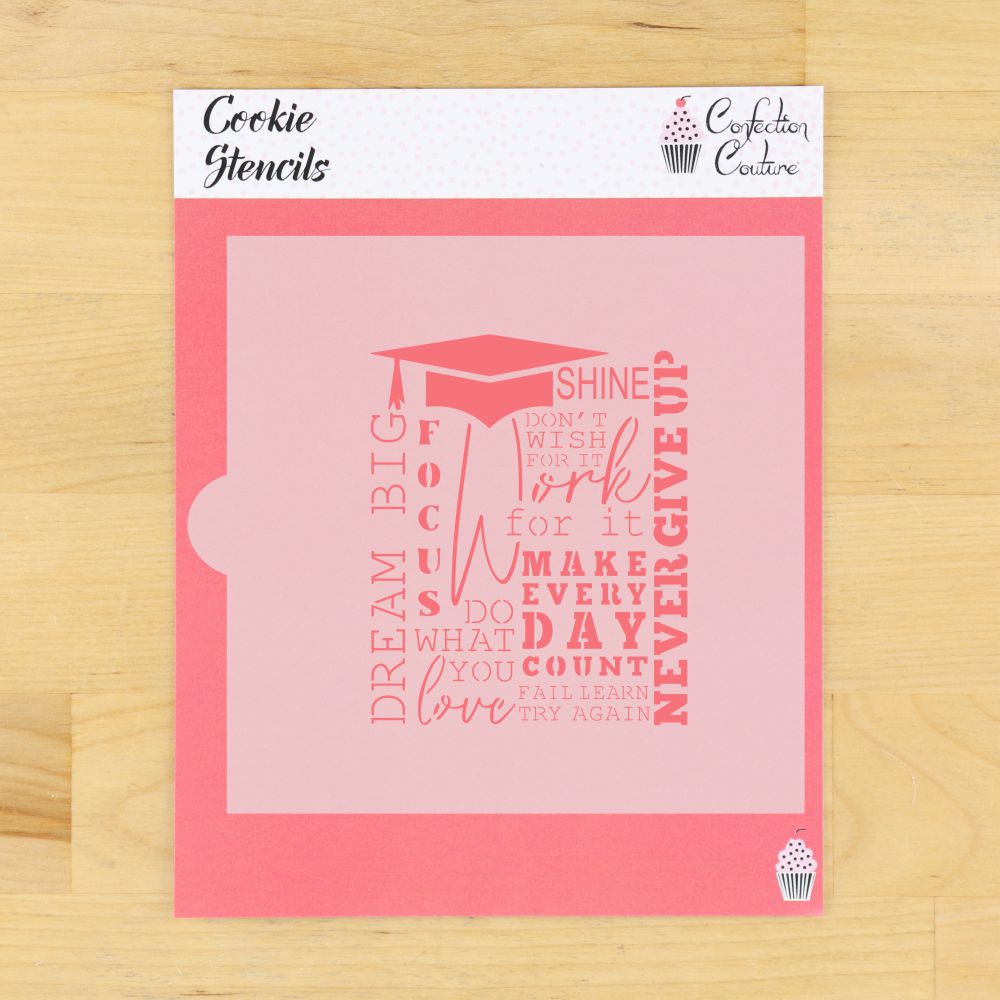 Graduation Subway Background Cookie Stencil