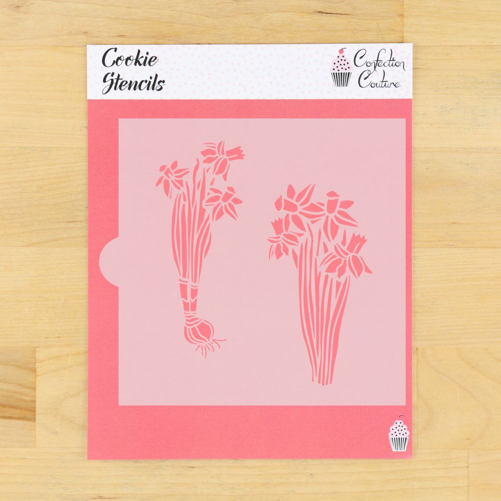 Spring Daffodils Cookie Stencil