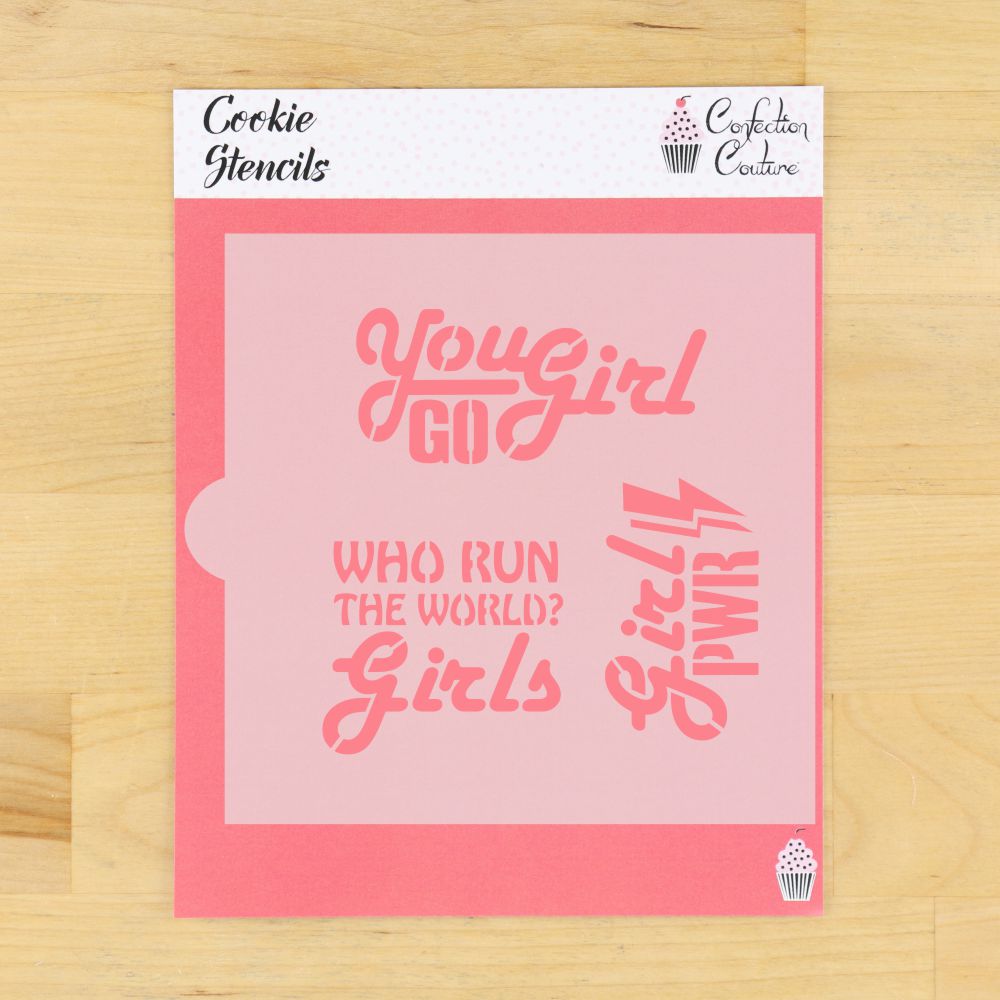 You Go Girl Cookie Stencil